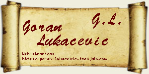 Goran Lukačević vizit kartica